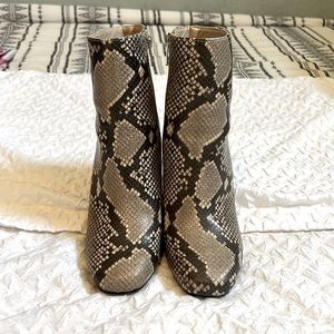 Steve Madden snake print booties size 7